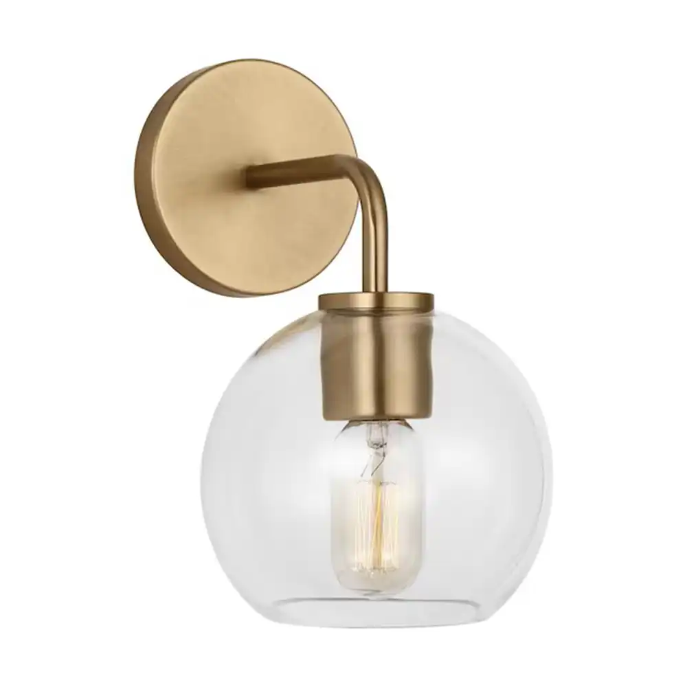 The Orbital Glow Modern Brass & Glass Wall Sconce 1 The Orbital Glow Modern Brass & Glass Wall Sconce 1