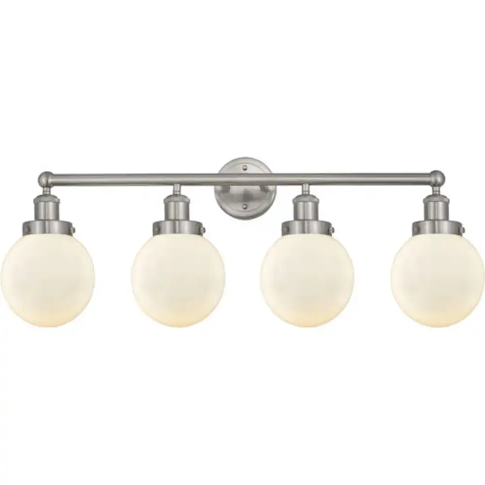 The Serene Glow 4-Light Brushed Nickel Vanity Light The Serene Glow 4-Light Brushed Nickel Vanity Light