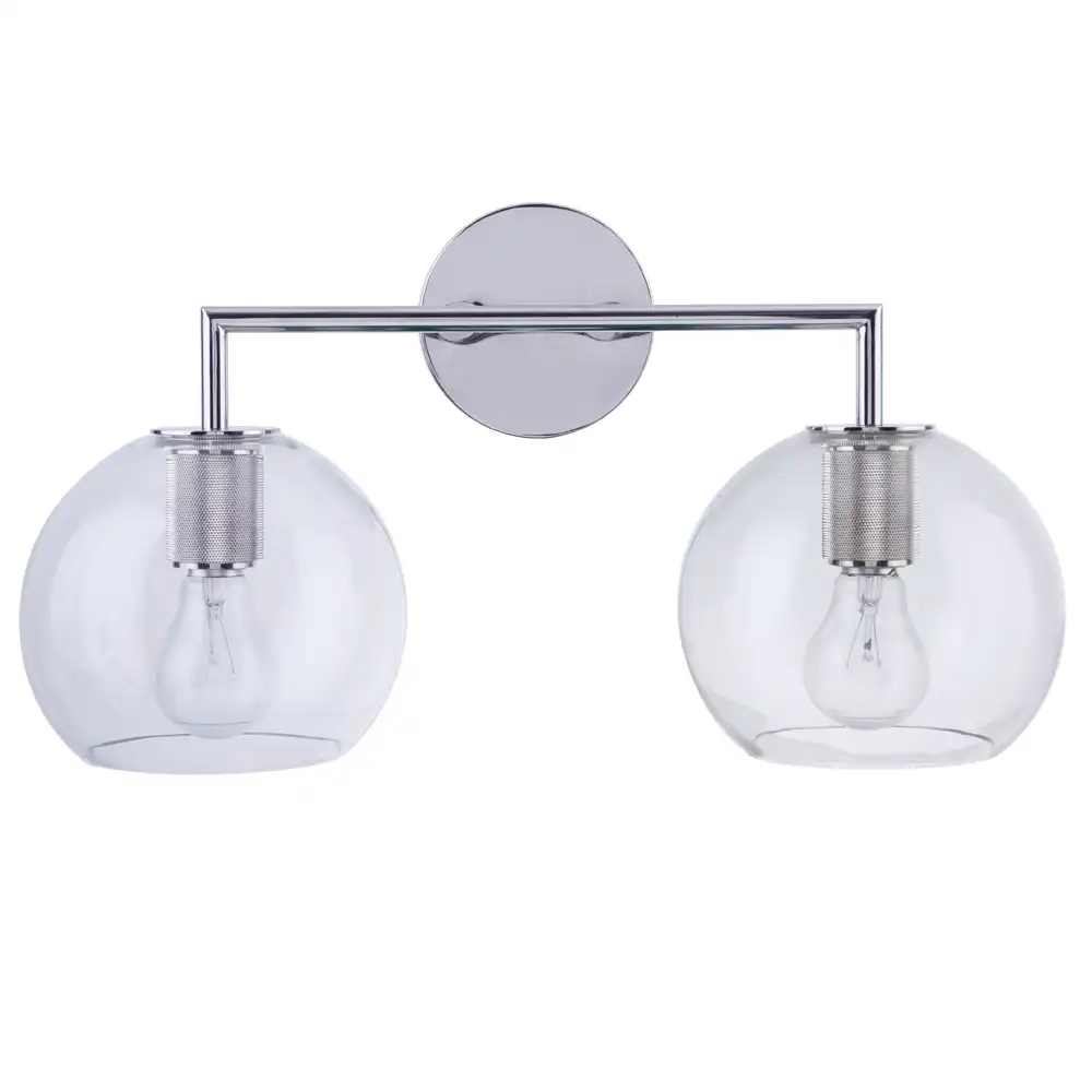 The Stellar Gleam Modern Chrome 2-Light Vanity Sconce The Stellar Gleam Modern Chrome 2-Light Vanity Sconce