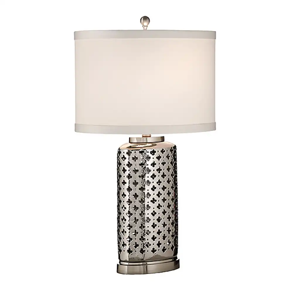 The Trellis Textured Metallic Table Lamp The Trellis Textured Metallic Table Lamp