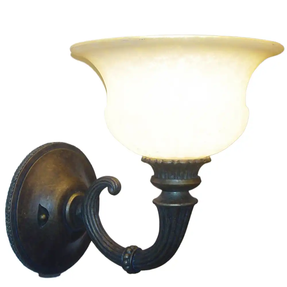 Neo-Classic Urn Aged Bronze & Frosted Marbleized 1-Light Wall Sconce 2 Neo-Classic Urn Aged Bronze & Frosted Marbleized 1-Light Wall Sconce 2