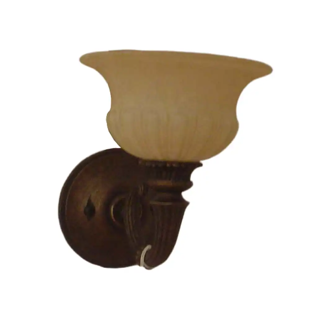 Neo-Classic Urn Aged Bronze & Frosted Marbleized 1-Light Wall Sconce 3 Neo-Classic Urn Aged Bronze & Frosted Marbleized 1-Light Wall Sconce 3