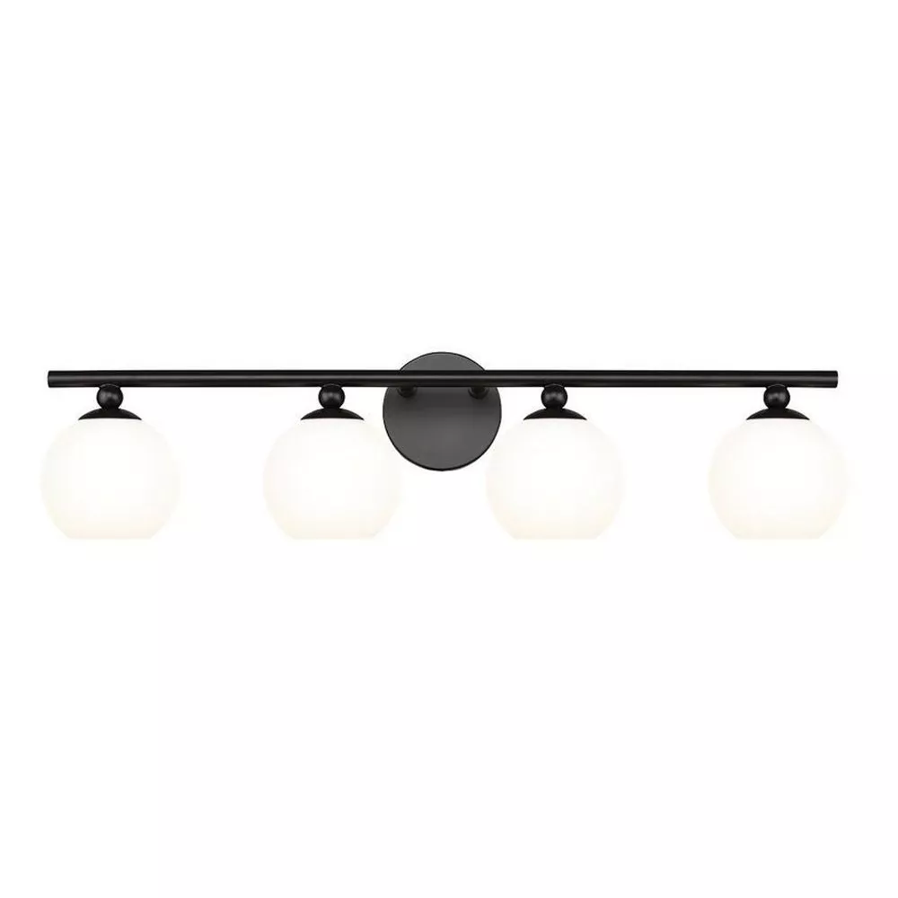 The Minimalist Orb 4-Light Matte Black Vanity Light 3 The Minimalist Orb 4-Light Matte Black Vanity Light 3