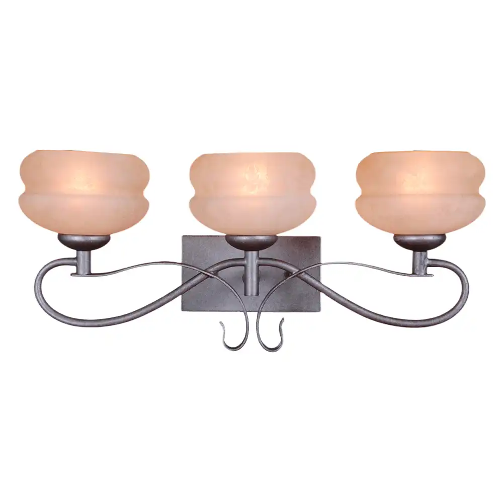 Classic Arch Polished Nickel 3-Light Vanity Sconce with Candelabra Bulbs Classic Arch Polished Nickel 3-Light Vanity Sconce with Candelabra Bulbs