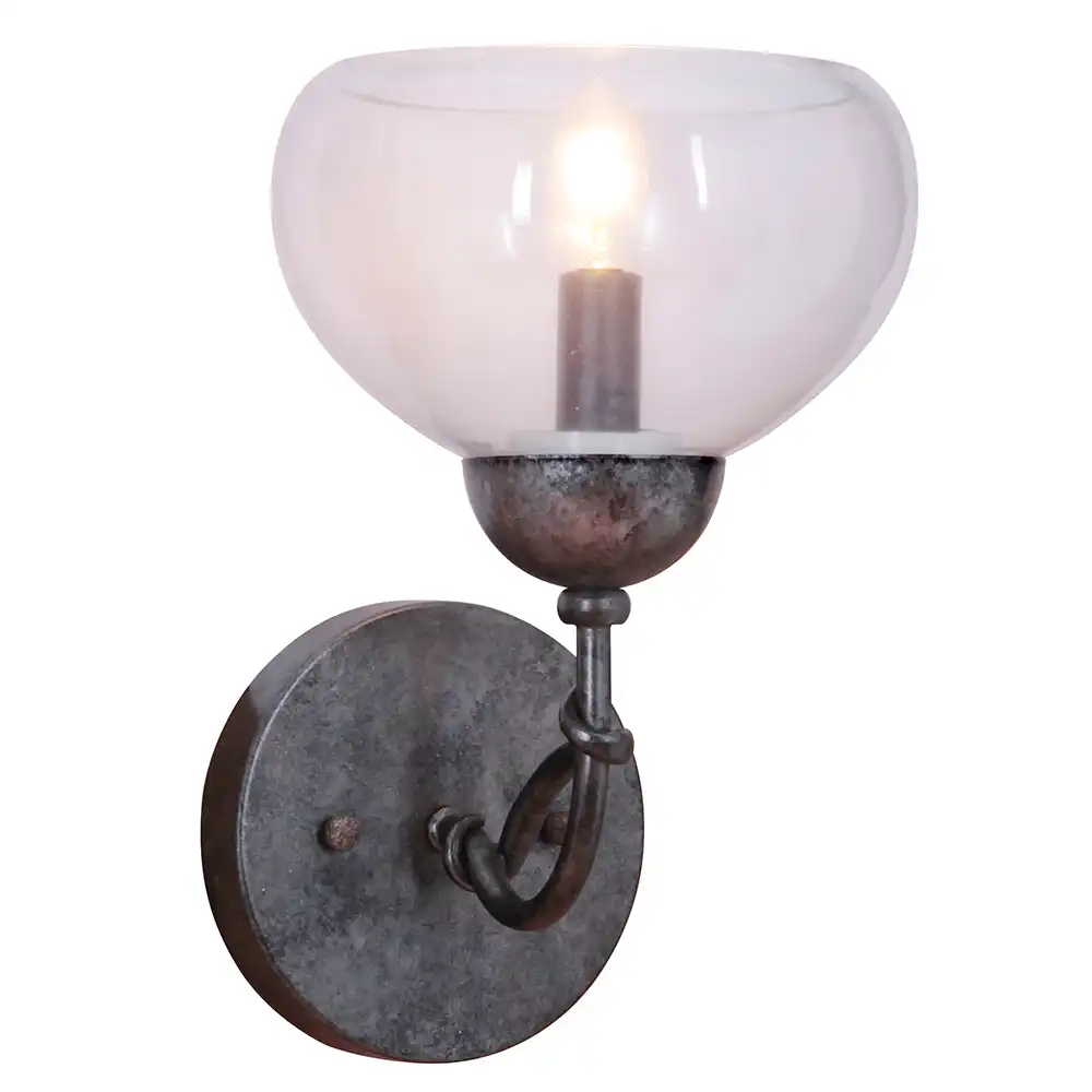 Modern Arch Brushed Nickel 1-Light Wall Sconce with Candelabra Bulb Modern Arch Brushed Nickel 1-Light Wall Sconce with Candelabra Bulb