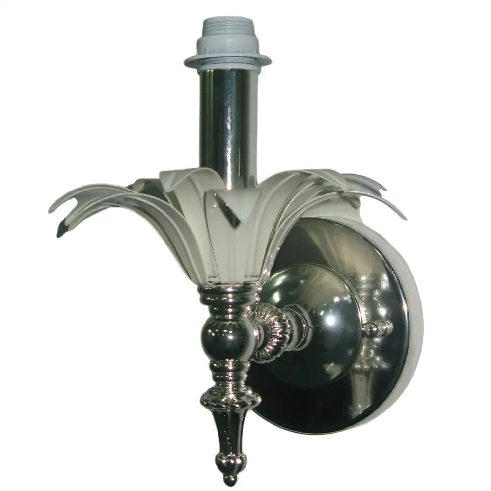 Silver Blossom Glamour 1-Light Wall Sconce with Polished Chrome Finish 1 Silver Blossom Glamour 1-Light Wall Sconce with Polished Chrome Finish 1