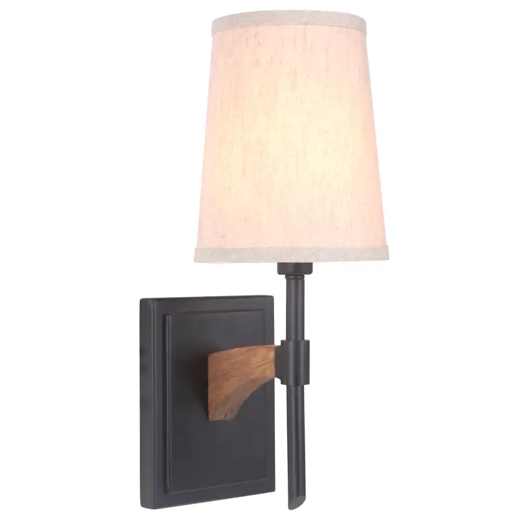 The Artisan Loft Wood & Metal Shade Sconce 1 The Artisan Loft Wood & Metal Shade Sconce 1