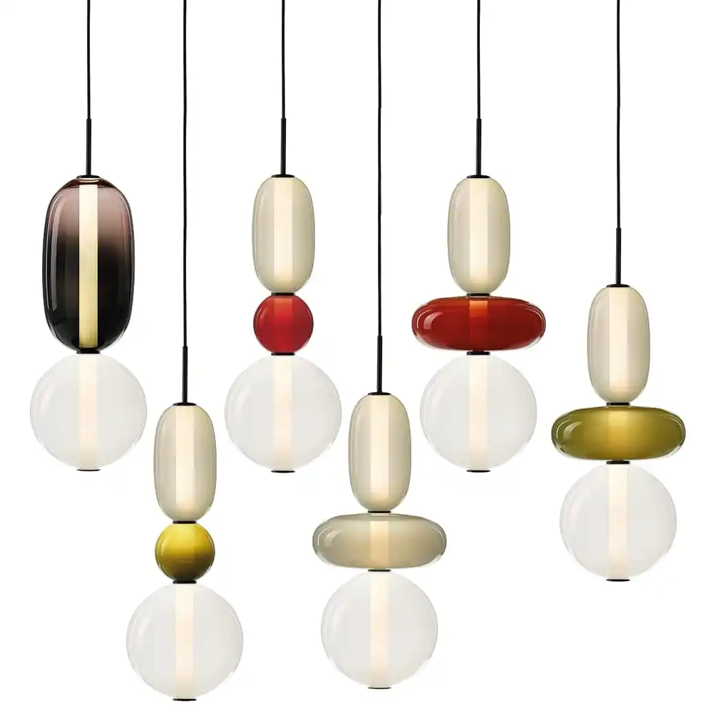 Vivid Cascade Pendant – Customizable Stacked Glass LED Chandelier 5 Vivid Cascade Pendant – Customizable Stacked Glass LED Chandelier 5