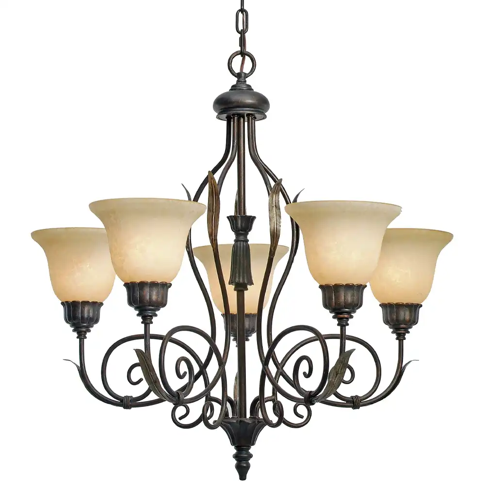 Arboréal Grace – 5-Light Pendant in Distressed American Bronze Arboréal Grace – 5-Light Pendant in Distressed American Bronze