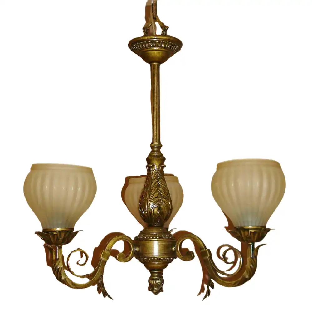Aurelia Bloom Pendant – 3-Light Satin Gold Brass Decorative Fixture Aurelia Bloom Pendant – 3-Light Satin Gold Brass Decorative Fixture