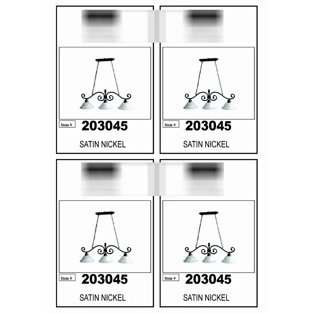 3-Light Satin Nickel Pendant with Frosted Glass Shades 2 3-Light Satin Nickel Pendant with Frosted Glass Shades 2