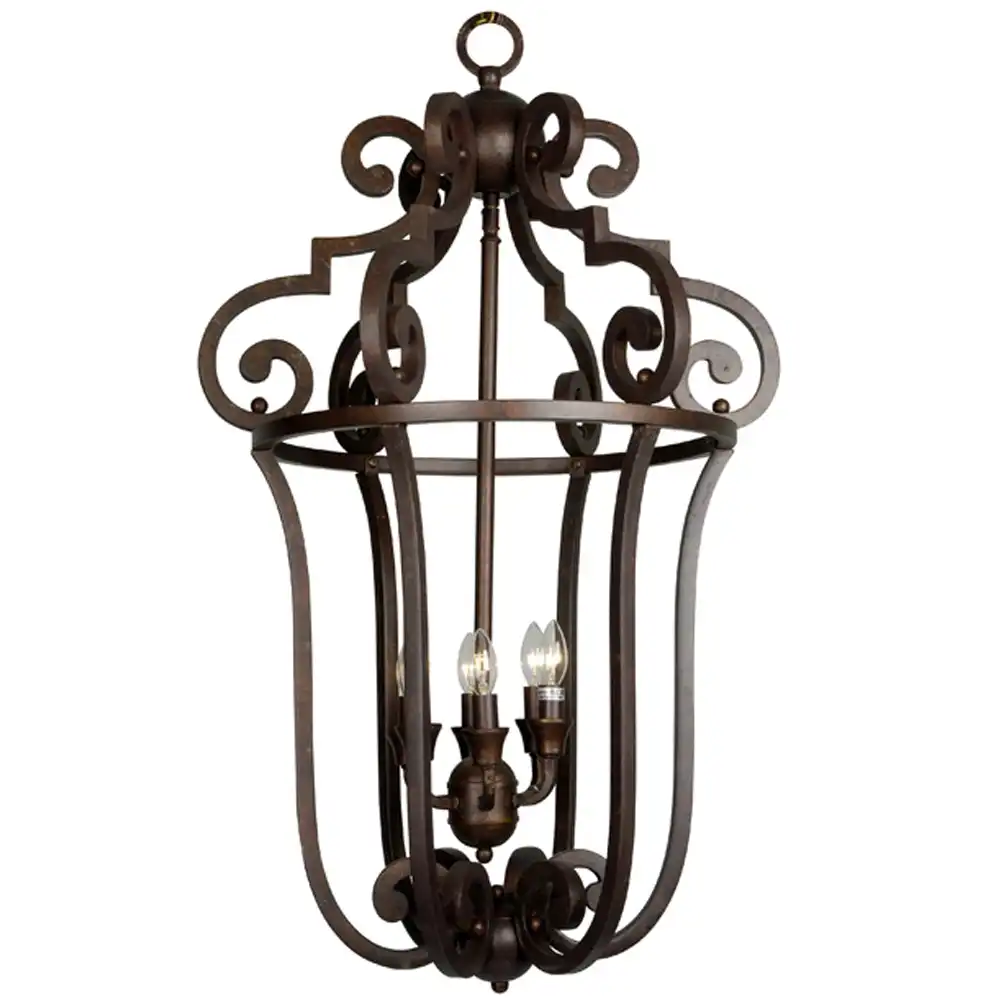 6-Light Handcrafted Pendant Lantern in Antique Bronze Finish 1 6-Light Handcrafted Pendant Lantern in Antique Bronze Finish 1