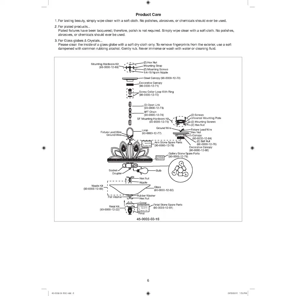 Regal Lotus 3-Light Gilded Sterling Chandelier 3 Regal Lotus 3-Light Gilded Sterling Chandelier 3