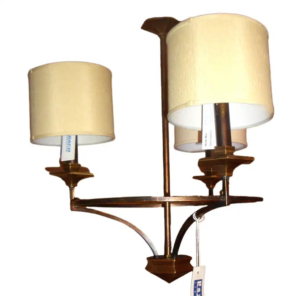 3-Light Transitional Pendant in Antique Brass Finish (Customizable Handcrafted Metal Light Fixture) 1 3-Light Transitional Pendant in Antique Brass Finish (Customizable Handcrafted Metal Light Fixture) 1