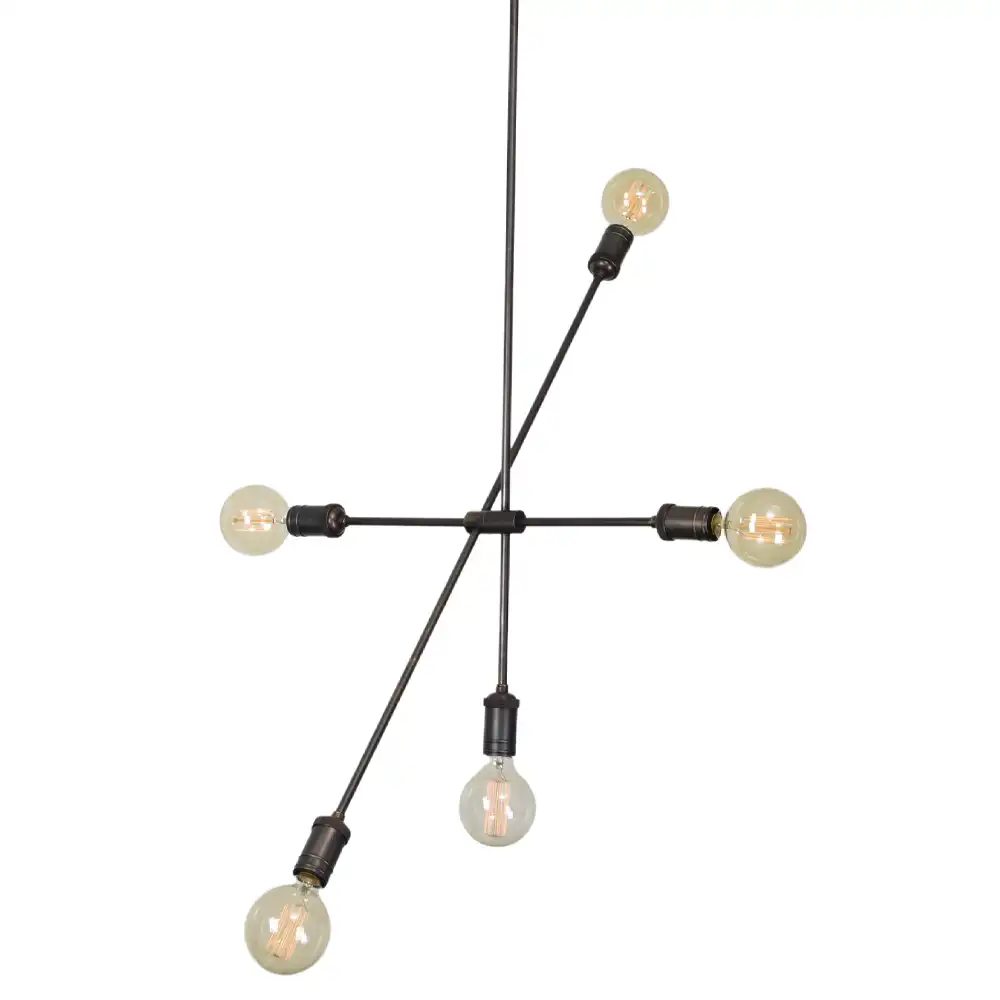 Astro Starburst 5-Light Mid-Century Pendant 1 Astro Starburst 5-Light Mid-Century Pendant 1