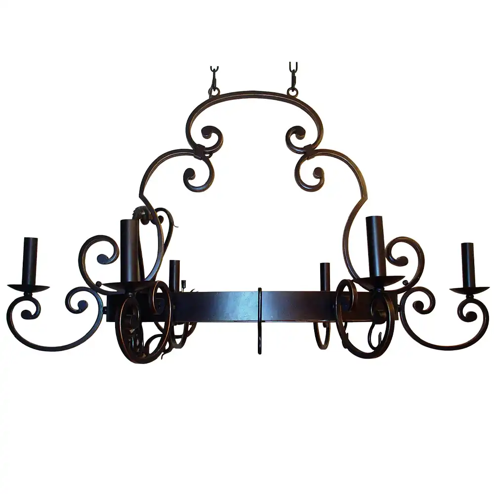 Castello 6-Light Handcrafted Oil Rubbed Bronze Pendant Light 2 Castello 6-Light Handcrafted Oil Rubbed Bronze Pendant Light 2