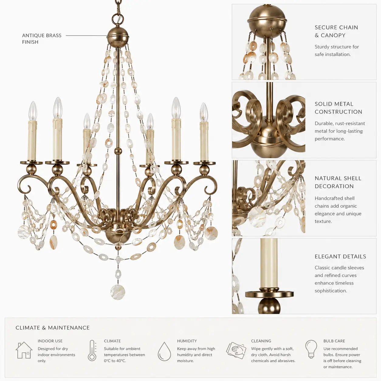 Champagne-Gold-6-Light-Chandelier-with-Mother-of-Pearl-Accents-2 Champagne-Gold-6-Light-Chandelier-with-Mother-of-Pearl-Accents-2
