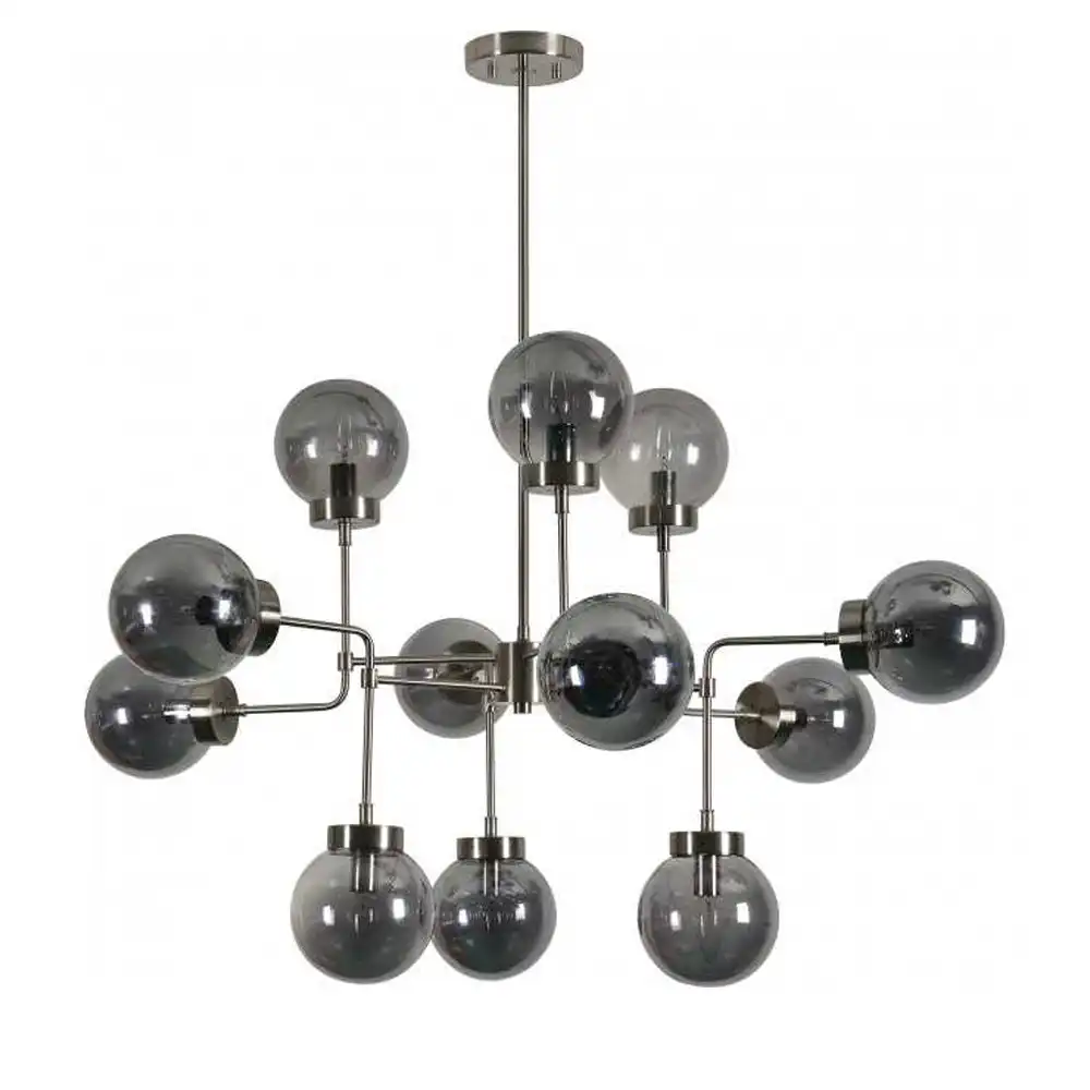 Cosmic Aura 12-Light Smoked Glass Chandelier Cosmic Aura 12-Light Smoked Glass Chandelier