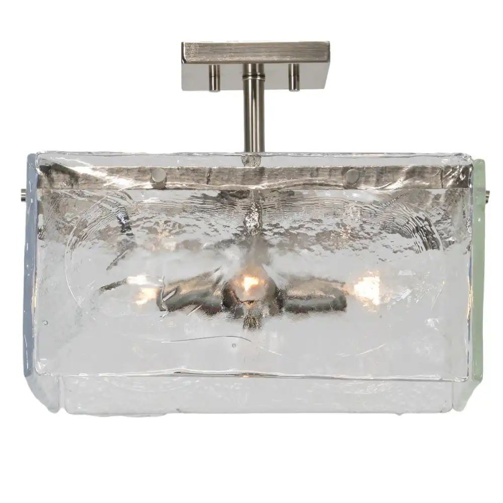 Ice Block Glow 4-Light Artisanal Semi-Flush 1 Ice Block Glow 4-Light Artisanal Semi-Flush 1