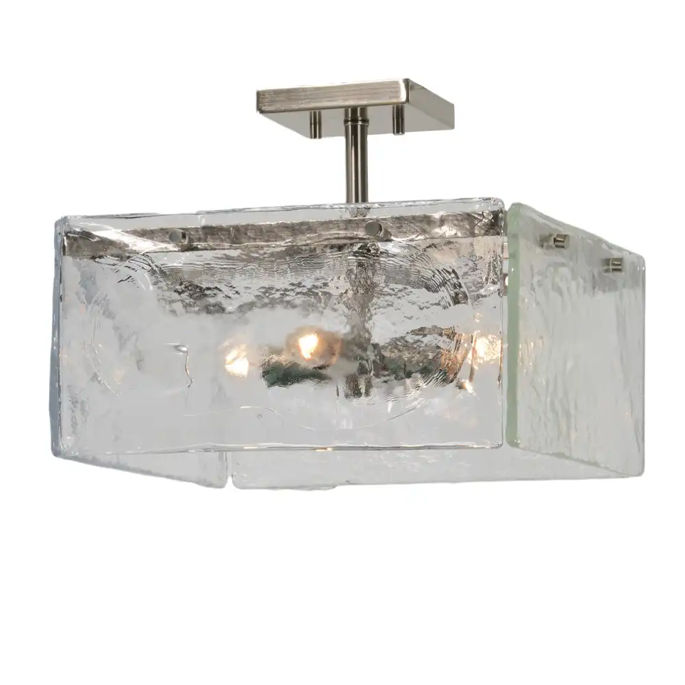 Ice Block Glow 4-Light Artisanal Semi-Flush 2 Ice Block Glow 4-Light Artisanal Semi-Flush 2