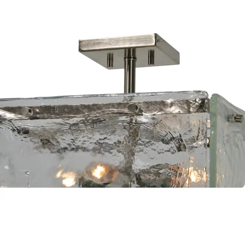 Ice Block Glow 4-Light Artisanal Semi-Flush 3 Ice Block Glow 4-Light Artisanal Semi-Flush 3