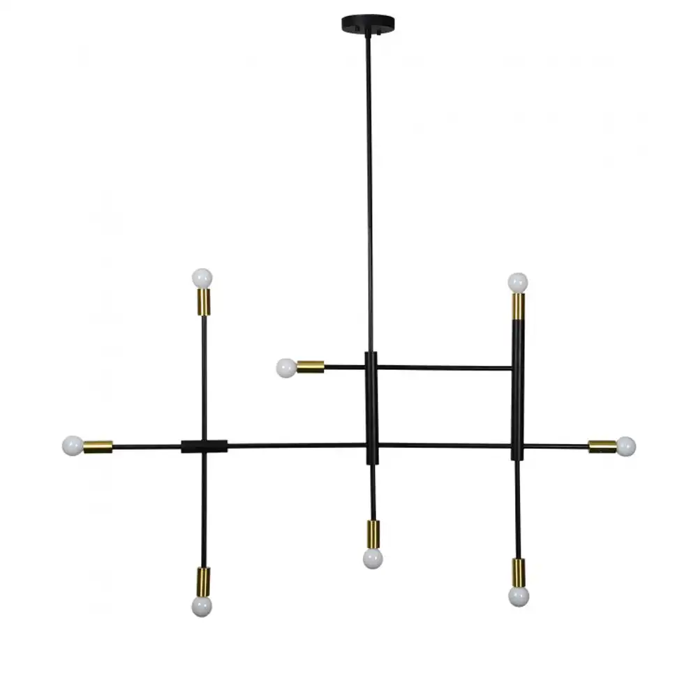Kinetic Modernist 8-Light Linear Chandelier Kinetic Modernist 8-Light Linear Chandelier