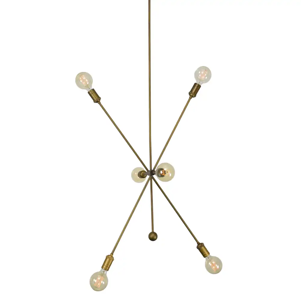 Starburst Nova 6-Light Mid-Century Pendant 1 Starburst Nova 6-Light Mid-Century Pendant 1