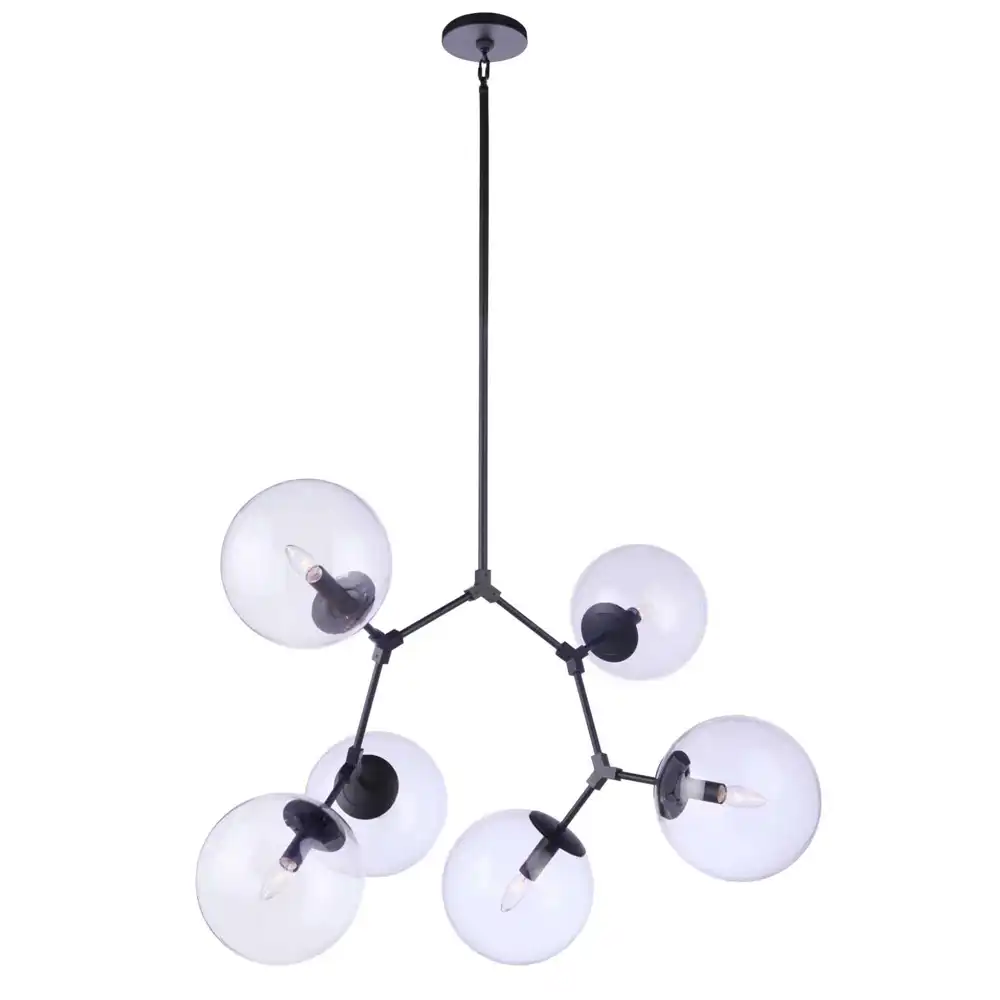The Cosmic Bloom Modern Minimalist 6-Light Chandelier The Cosmic Bloom Modern Minimalist 6-Light Chandelier