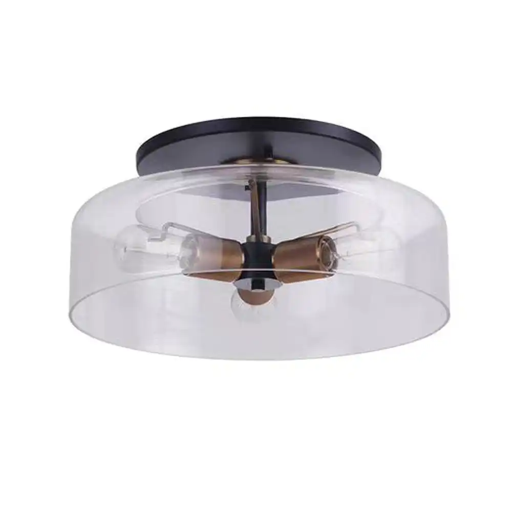 The Industrial Flair 3-Light Flush Mount The Industrial Flair 3-Light Flush Mount