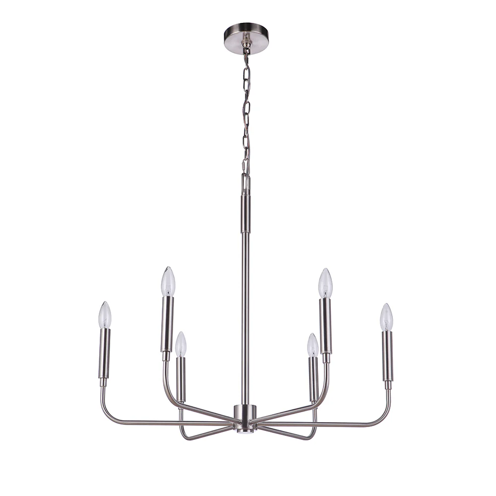 The Linear Radiance 6-Light Contemporary Chandelier The Linear Radiance 6-Light Contemporary Chandelier