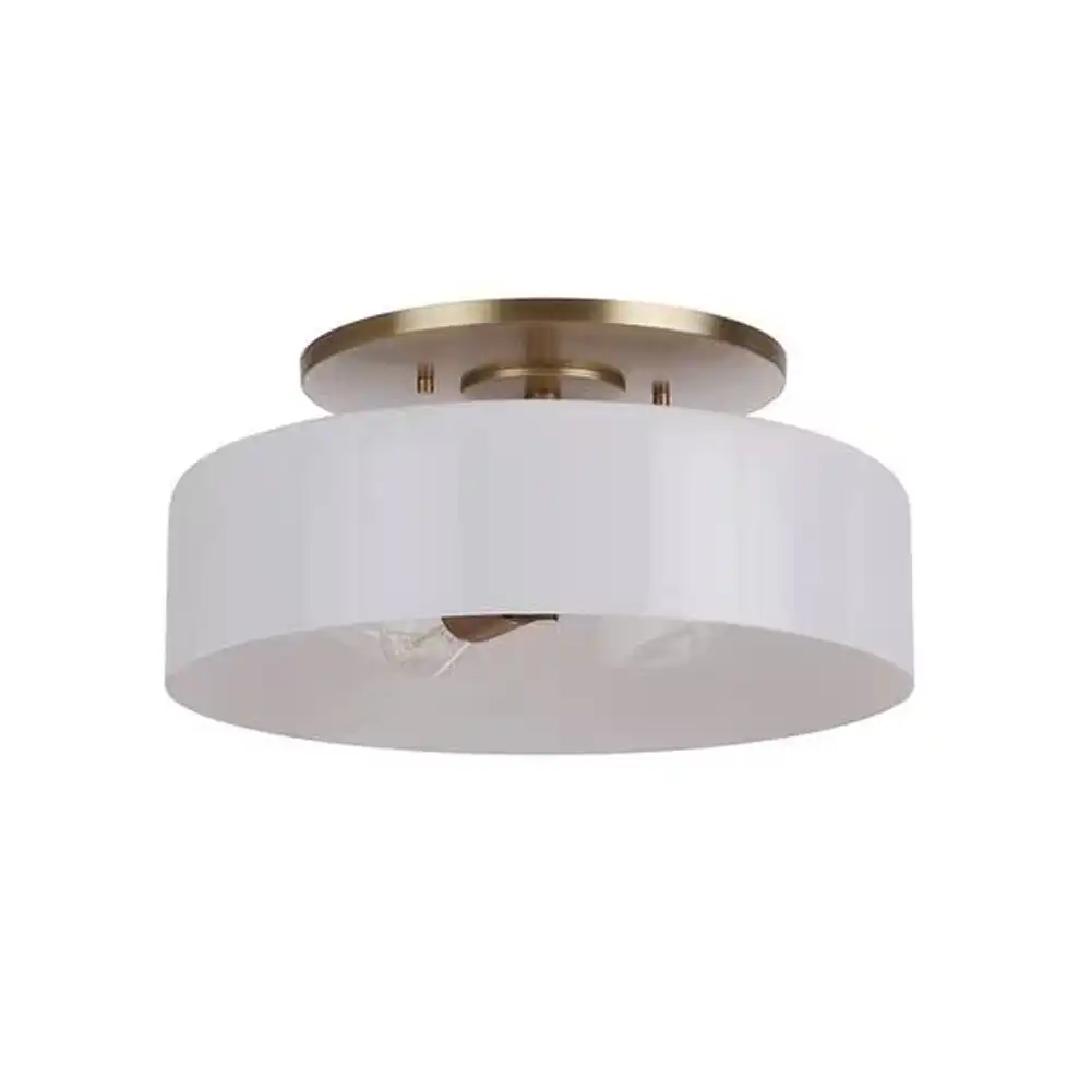The Lumiere Drum 3-Light Flush Mount The Lumiere Drum 3-Light Flush Mount