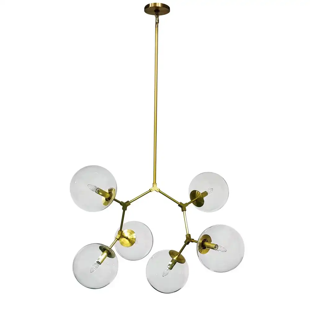 The Luminary Orb Mid-Century Modern 6-Light Chandelier The Luminary Orb Mid-Century Modern 6-Light Chandelier