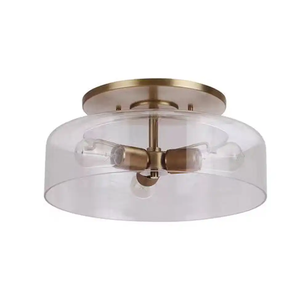 The Mid-Century Radiance 3-Light Flush Mount The Mid-Century Radiance 3-Light Flush Mount