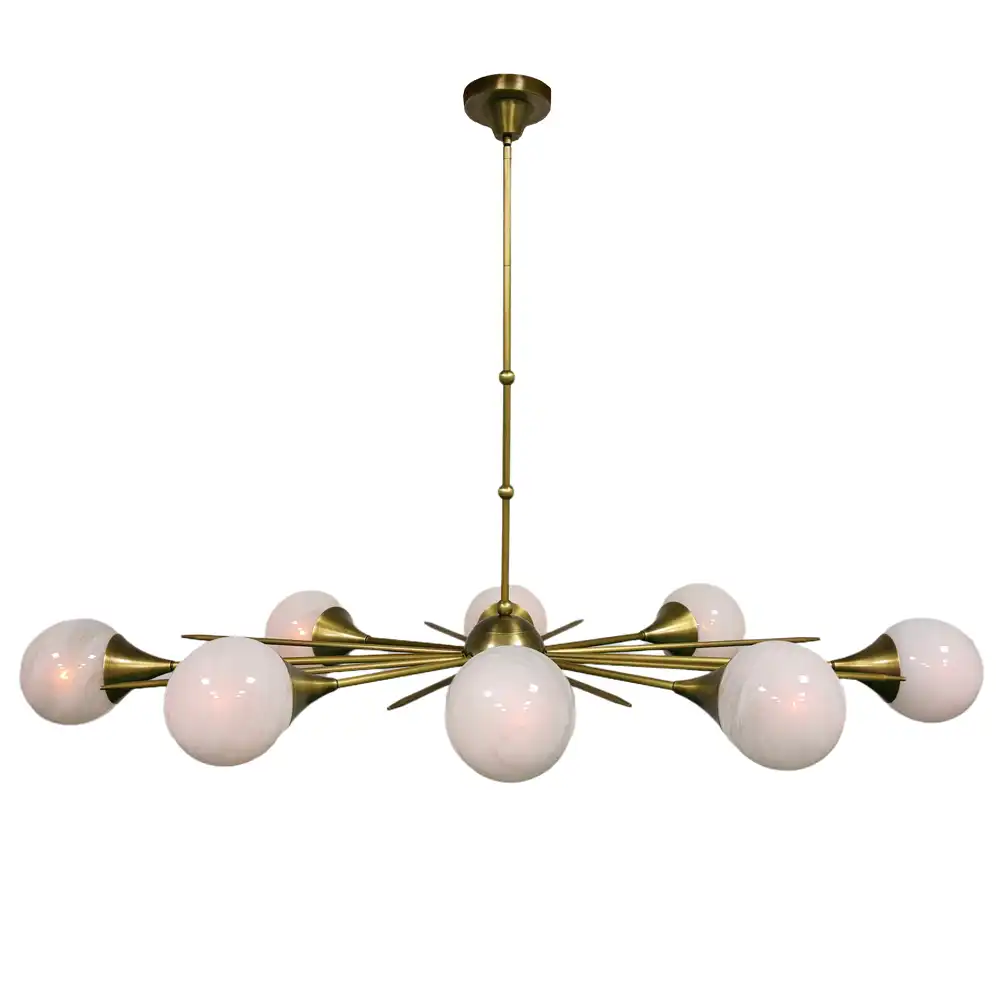 The Nebula Radiance Mid-Century Modern 8-Light Pendant 1 The Nebula Radiance Mid-Century Modern 8-Light Pendant 1