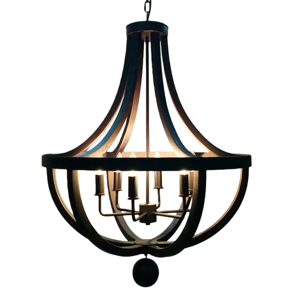 The Regal Silhouette 6-Light Open-Cage Chandelier 2 The Regal Silhouette 6-Light Open-Cage Chandelier 2