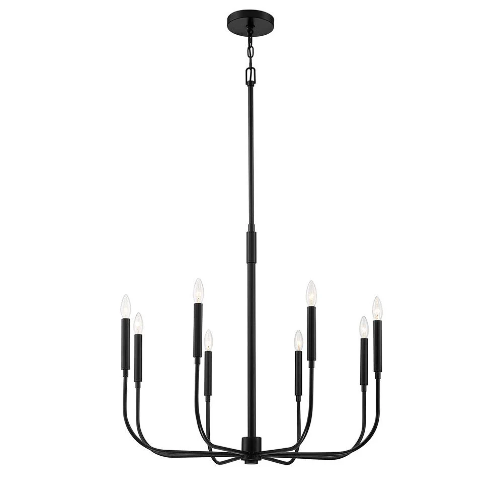 The Zenith Spoke 8-Light Contemporary Chandelier The Zenith Spoke 8-Light Contemporary Chandelier