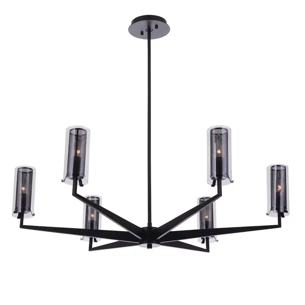 Urban Grid 6-Light Modern Pendant Chandelier Urban Grid 6-Light Modern Pendant Chandelier