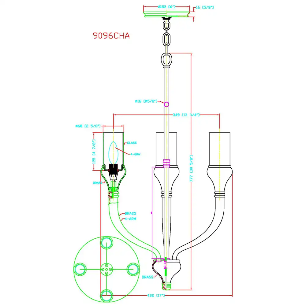Valmont 4-Light Modern Brass Pendant 2 Valmont 4-Light Modern Brass Pendant 2