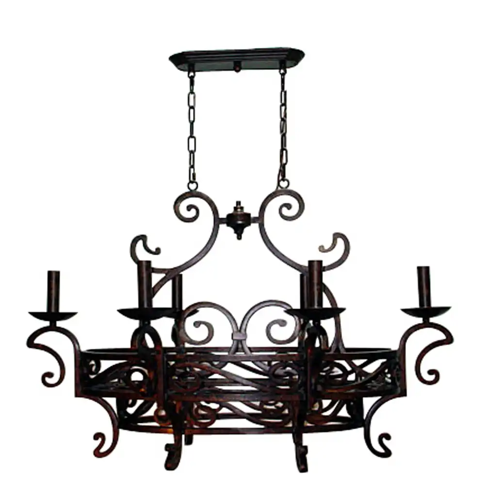 Venezia 6-Light Handcrafted Artisan Bronze with Gold Pendant Light 2 Venezia 6-Light Handcrafted Artisan Bronze with Gold Pendant Light 2