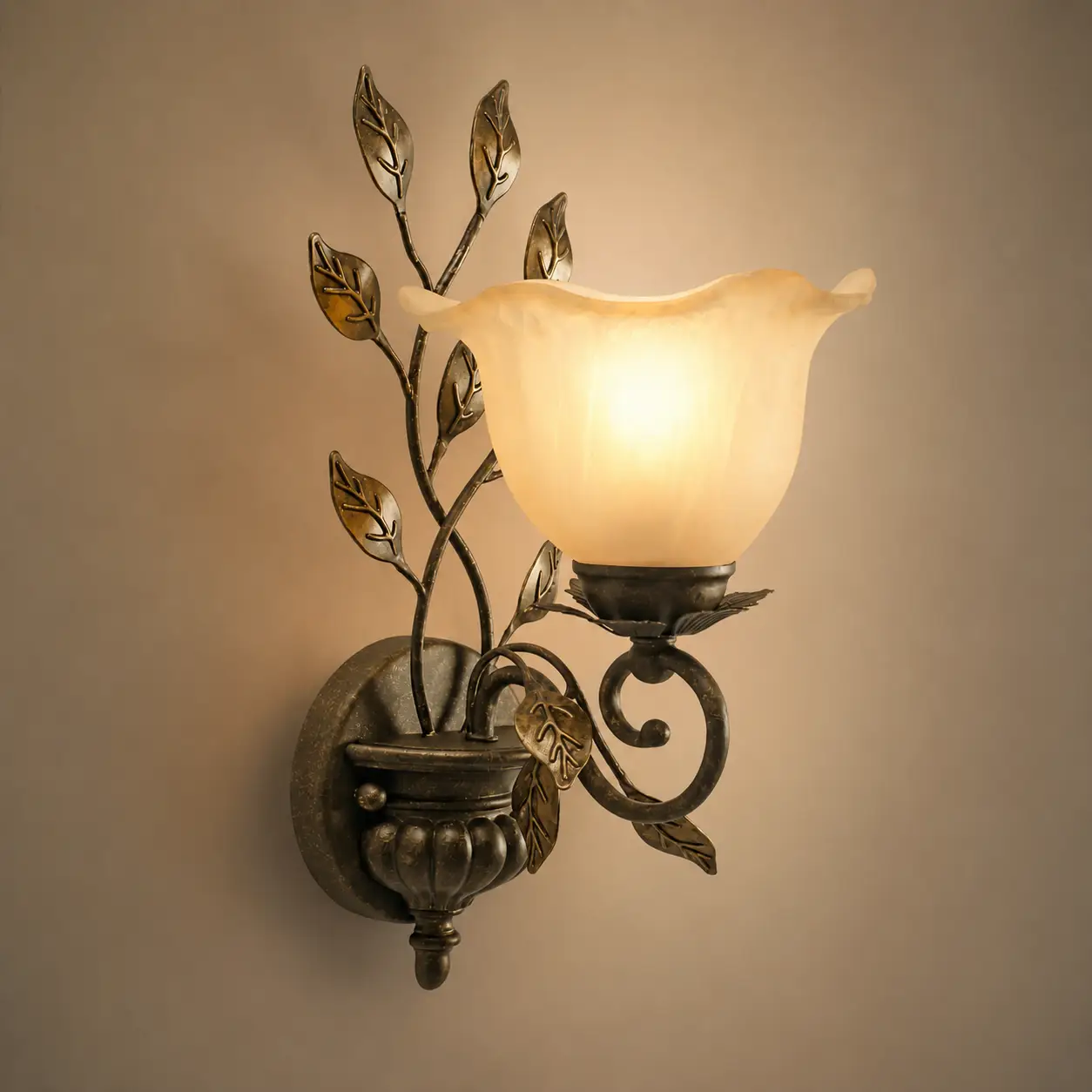 Vineyard-Bloom-Handcrafted-Bronze-Leaf-Wall-Sconce-3 Vineyard-Bloom-Handcrafted-Bronze-Leaf-Wall-Sconce-3