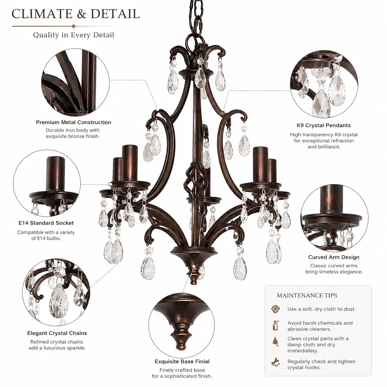5-light-classic-bronze-metal-chandelier-with-crystal-pendants-2 5-light-classic-bronze-metal-chandelier-with-crystal-pendants-2