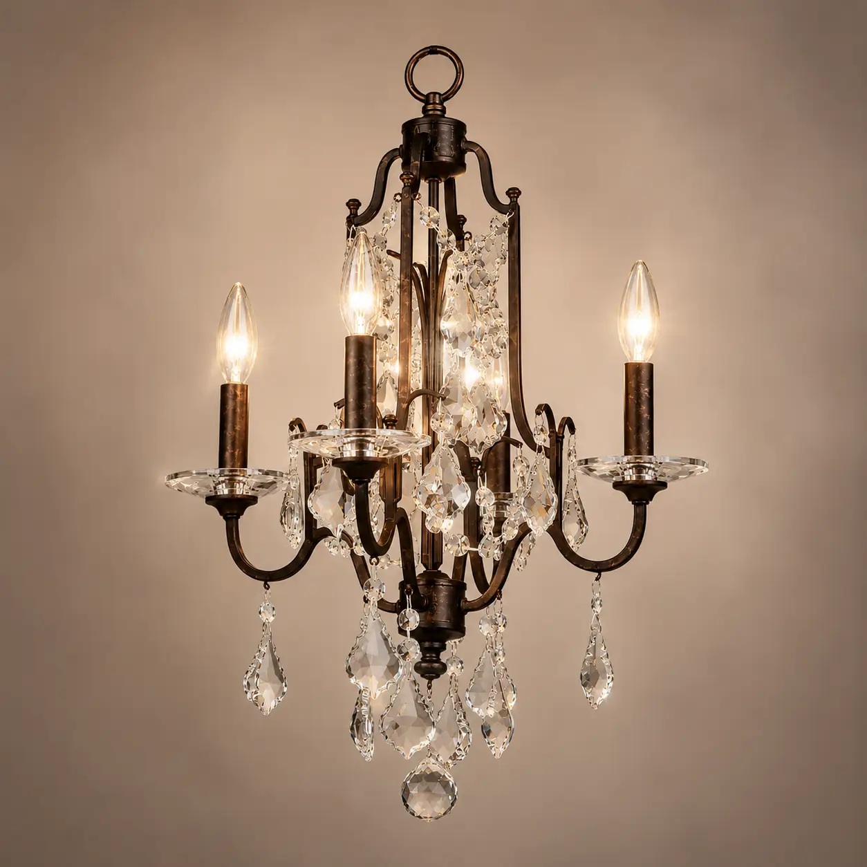 Adelaide-4-Light-Crystal-Chandelier-in-Vintage-Bronze-Finish-3 Adelaide-4-Light-Crystal-Chandelier-in-Vintage-Bronze-Finish-3