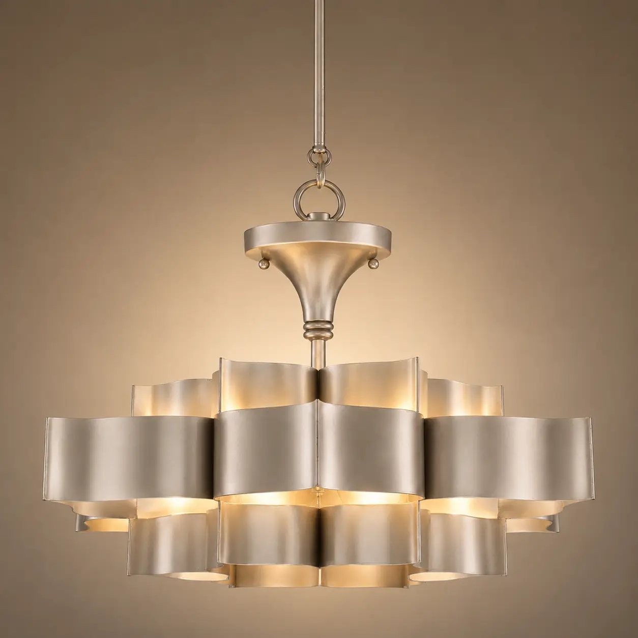 Lotus-Crest-3-Tier-Pendant-Light-Custom-Satin-Silver-Nickel-Fixture-3 Lotus-Crest-3-Tier-Pendant-Light-Custom-Satin-Silver-Nickel-Fixture-3