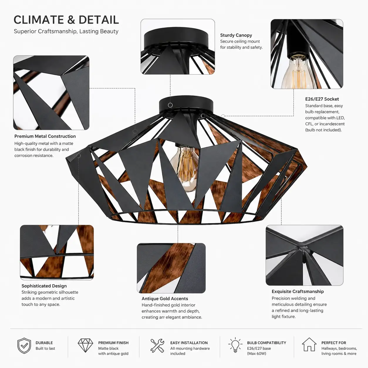 Modern-Geometric-Semi-Flush-Mount-Ceiling-Light-Fixture-Matte-Black-Gold-2 Modern-Geometric-Semi-Flush-Mount-Ceiling-Light-Fixture-Matte-Black-Gold-2