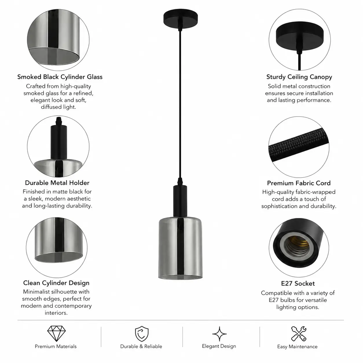 Noctara-Pendant-1-Light-–-Custom-Black-Smoked-Glass-Hanging-Light-2 Noctara-Pendant-1-Light-–-Custom-Black-Smoked-Glass-Hanging-Light-2
