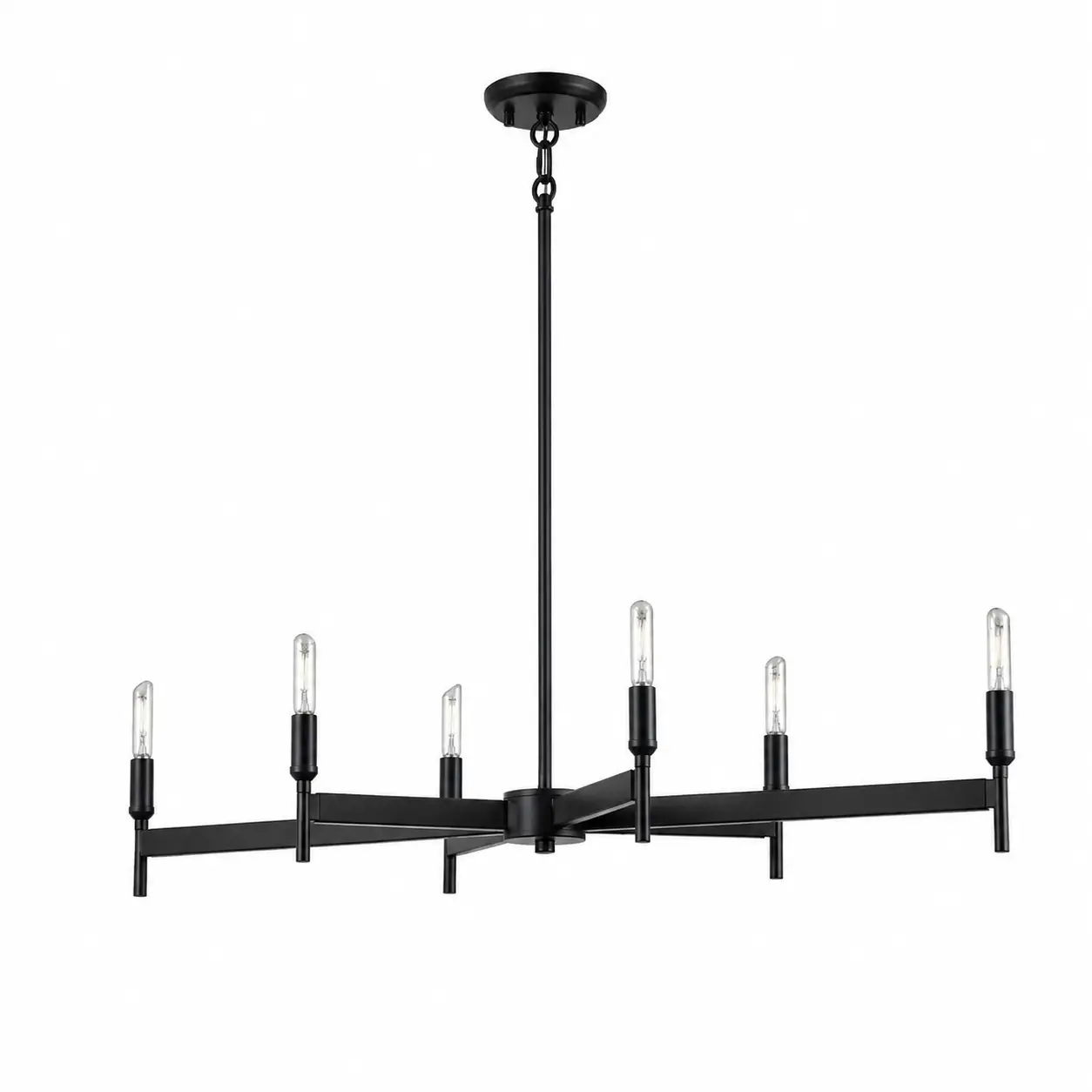 Nordic-Axis-6‑Light-Pendant-with-Matte-Black-Brass-Finish-5 Nordic-Axis-6‑Light-Pendant-with-Matte-Black-Brass-Finish-5
