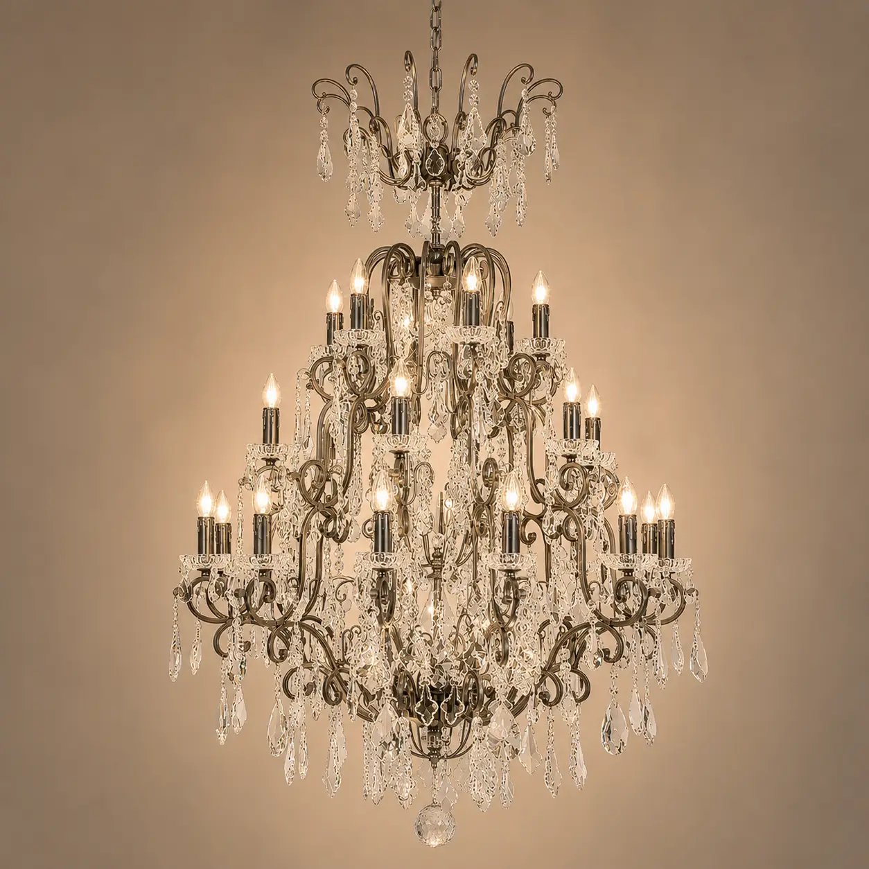 Silvered-Regency-24-Light-Grand-Tiered-Chandelier-3 Silvered-Regency-24-Light-Grand-Tiered-Chandelier-3