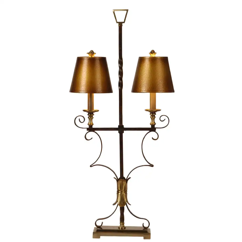 The Artisan Forge Double Candlestick Table Lamp The Artisan Forge Double Candlestick Table Lamp