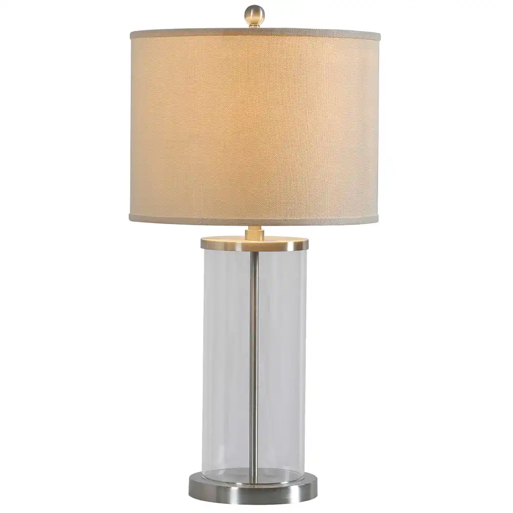 The Clarity Crystal & Brushed Steel Table Lamp The Clarity Crystal & Brushed Steel Table Lamp
