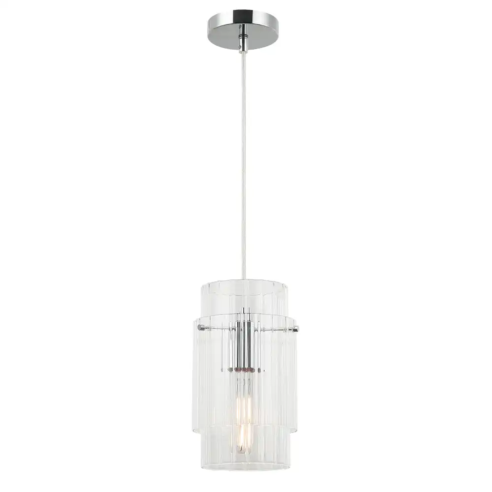 The Crystal Cascade Fluted Glass Pendant Light The Crystal Cascade Fluted Glass Pendant Light
